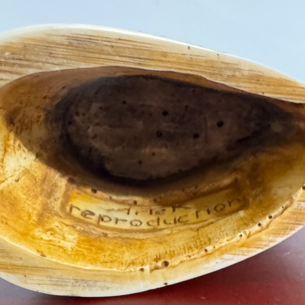 SCRIMSHAW REPLICA RESIN SPERM WHALE TOOTH SHOAL OF WHALES ARTEK MS ANCHOR LOGO - Picture 11 of 14